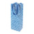 Caspari Wine & Bottle Gift Bag, Fretwork in Blue (10024B4)