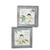 RAZ Imports 6" Chickadees On Textured Paper Galvanized Block, 2 Assortment Set (4259077)