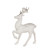 RAZ Imports 12.75" White/Silver Glittered Deer - Up (3100812A)