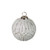 RAZ Imports Christmas Ball Ornament, Whitewash - 4" (4200703)
