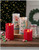 Ganz LED Wax Pillar Candle, Mottled Red - 3x4" (ARG1348)