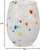 TAG Confetti Stemless Wine Glass, White with Multi Dots (G16201)