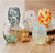 TAG Confetti Stemless Wine Glass, White with Multi Dots (G16201)