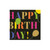 Caspari Paper Beverage Napkins, Birthday Surprise in Black - 2 Packs (17490C)