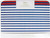 Caspari Rectangular Paper Placemats, Breton Stripe (Blue) (1208PPREC)