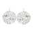 Rain Dangle Earrings, Wavy Pebble - Silver (E1622S)