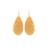 Rain Dangle Earrings, Hammered Teardrop - Gold (E2840G)