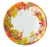 Caspari Round Paper Salad/Dessert Plates, White Harvest Garland - 2 Packs (17710SP)