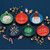 Now Designs Pinch Bowls, Christmas Charms - Set of 6 (JSV1094D)