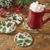 Park Designs Braided Coasters, Boughs of Holly - Pack of 4 (9917-156)