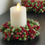Raz Imports Candle Ring, Red Beaded Berry - 4", Set of 4 (3710117)