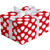 Jillson & Roberts Two-Sided Gift Wrap, Red Dot & Stripe (R992D)