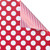 Jillson & Roberts Two-Sided Gift Wrap, Red Dot & Stripe (R992D)
