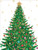 Caspari Boxed Christmas Cards, Merry And Bright Tree - 16 Cards (103204)