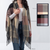 Ganz Large Plaid Scarf Wrap with Armholes, Mauve (FSCV105B)