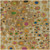 Caspari 6' Continuous Gift Wrap Roll, Viennese Nouveau on Gold Foil (97430RCF)