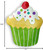 Demdaco Glass Platter, Cupcake (2020200094)