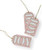 Caspari Pack of 4 Hanging Gift Tags, Joy Stripes Foil (HT061)