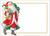 Caspari Self-Adhesive Labels, Woodland Santa (LTAG106)