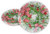 Caspari Round Paper Salad/Dessert Plates, Ribbon Stripe Wreath - 2 Packs (17540SP)