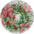 Caspari Round Paper Dinner Plates, Ribbon Stripe Wreath - 2 Packs (17540DP)