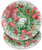 Caspari Round Paper Dinner Plates, Ribbon Stripe Wreath - 2 Packs (17540DP)