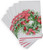 Caspari Paper Guest Towel Napkins,  Ribbon Stripe Wreath, 2 Pack (17540G)