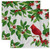 Caspari Paper Luncheon Napkins, Holly And Songbirds White & Silver - 2 Packs (17550L)
