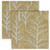 Caspari Paper Beverage Napkins, Winter Trees Gold & White - 2 Packs (17670C)