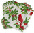 Caspari Paper Beverage Napkins, Holly And Songbirds - 2 Packs (17550C)