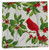 Caspari Paper Beverage Napkins, Holly And Songbirds - 2 Packs (17550C)