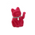 180 Degrees Flocked Waving Cat, Pink (RS0171)