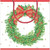 Caspari Small Square Gift Bag, Boxwood and Berries Wreath (9796B1.5)