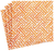 Caspari Paper Guest Towel Napkins, Orange Fretwork - 2 Packs (16452G)