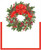 Caspari Die-Cut Place Cards, Evergreen Wreath - 2 Packs (86928P)