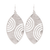 Rain Dangle Earrings, Spiral Cutouts - Silver (E3460S)