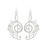 Rain Dangle Earrings, Musical Notes - Silver (E4055S)