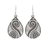 Rain Dangle Earrings, Swirled Teardrop - Silver (E3534S) 