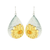 Rain Dangle Earrings, Daisy Teardrop - Two Tone (E2193TT)