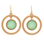 Rain Dangle Earrings, Amazonite Circle - Gold (E3961G)