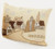 One Hundred 80 Degrees White & Gold Beaded Pillow, Houses (SI039B)