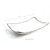 Pampa Bay Salerno Rectangular Serving Piece, White & Silver (CER-2565-W)