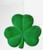 One Hundred 80 Degrees St. Patrick's Day Flocked Shamrock Decoration, Emerald Green (WH0111B)