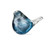 TAG Large Glass Songbird Decor, Blue (G16451)