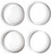 Fox Run English Muffin Ring Molds, Set of 4 (4685)