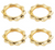 Design Imports Gold Bamboo Napkin Rings, Set of 4 (755875)