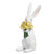 Raz Imports Rabbit Figure With Flowers, Large (4411159LG)