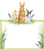 Caspari Die-Cut Place Cards, Bunnies and Daffodils - 2 Packs (92905P)