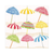 Caspari Paper Luncheon Napkins, Beach Umbrellas- 2 Packs (16910L)