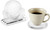 Huang Acrylic Coasters with Holder, Round - Set of 4 (6104)